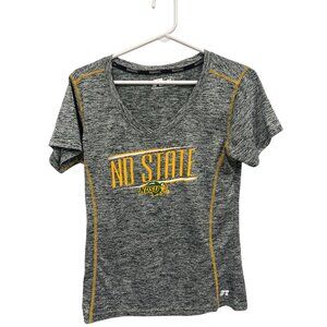 Russell ND State NDSU V Neck Short Sleeve T Shirt Womens Medium College Athletic